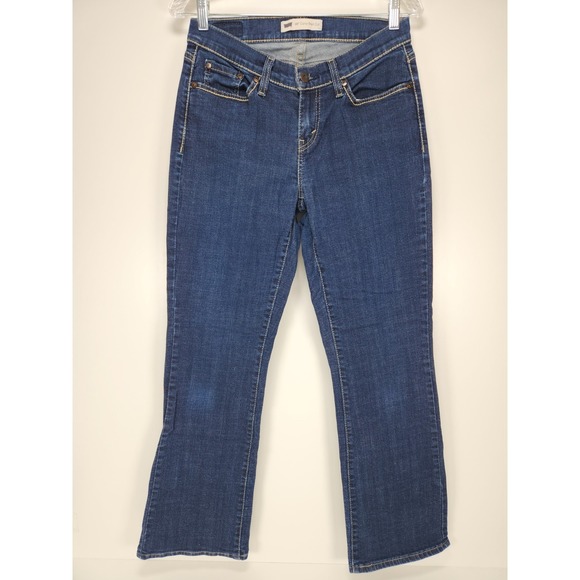 Levi's 529 Women's Curvy Bootcut Jeans Stretch Denim Dark Wash Size 8 Medium - Picture 5 of 11